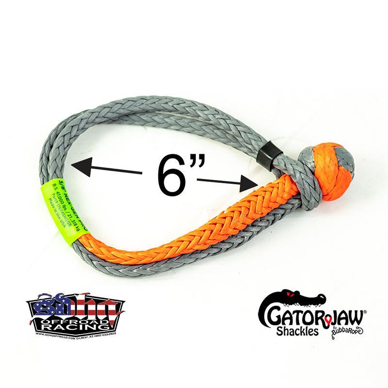 Gator Jaw NEXGEN PRO Synthetic Shackle Recovery Accessories Bubba Rope Orange and Gray 