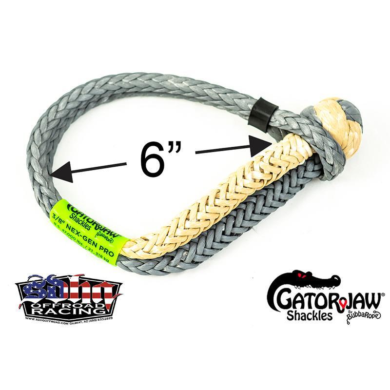 Gator Jaw NEXGEN PRO Synthetic Shackle Recovery Accessories Bubba Rope Tan and Gray 