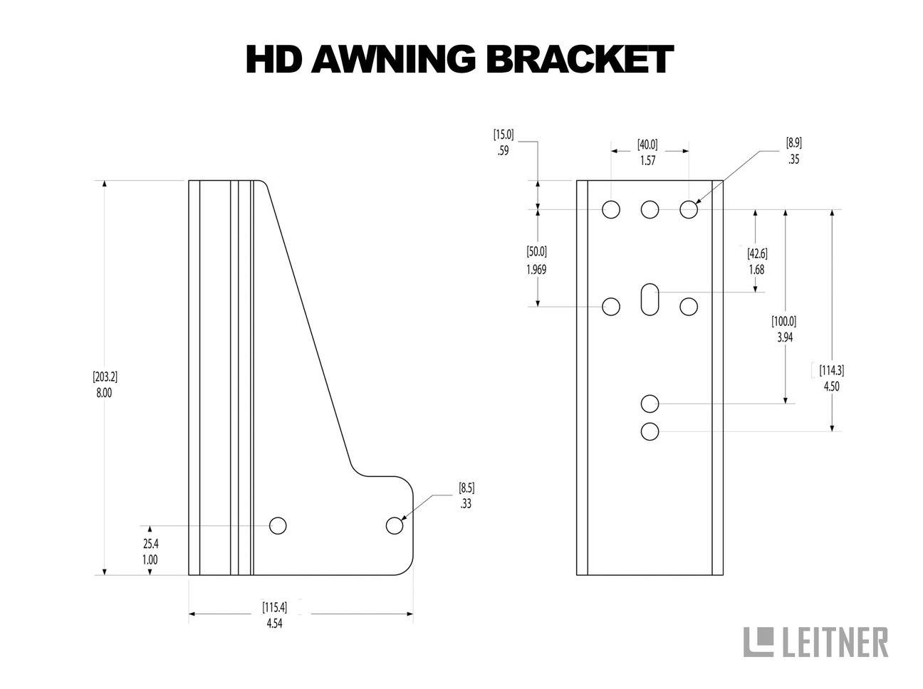 HD Awning Bracket Kit Bed Accessories Leitner Designs design