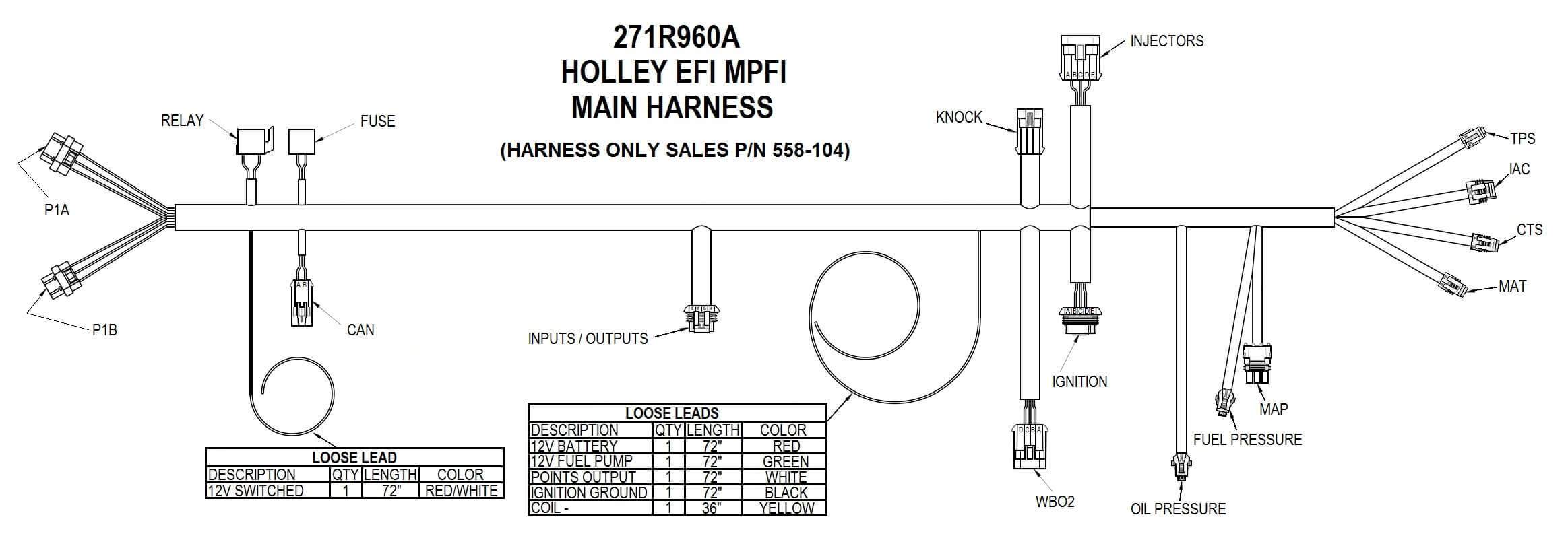 HP EFI ECU and Harness Kit Performance Holley Performance design