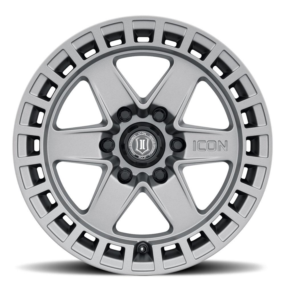 17" Raider Wheel Icon Alloys Silver (front view)