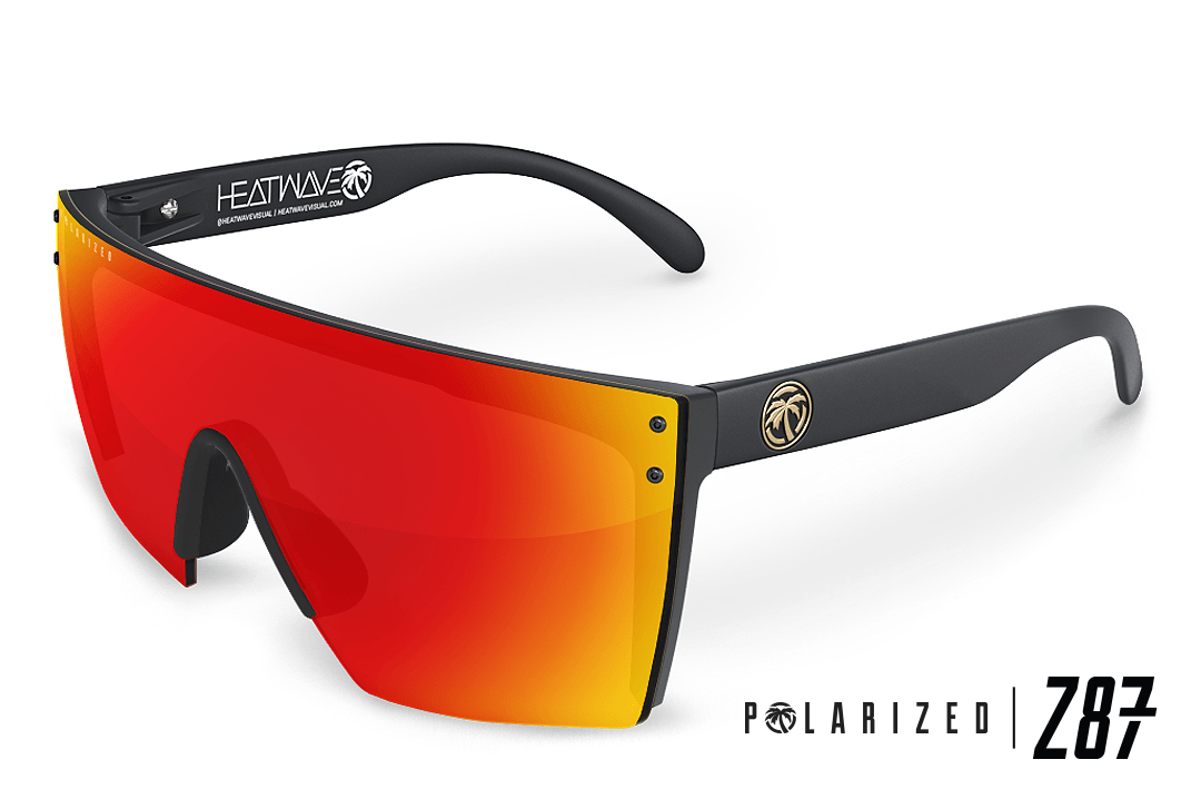 Lazer Face Series Z.87 Sunblast Sunglasses-Polarized Sunglasses Heatwave Standard Frame No Side Shields 