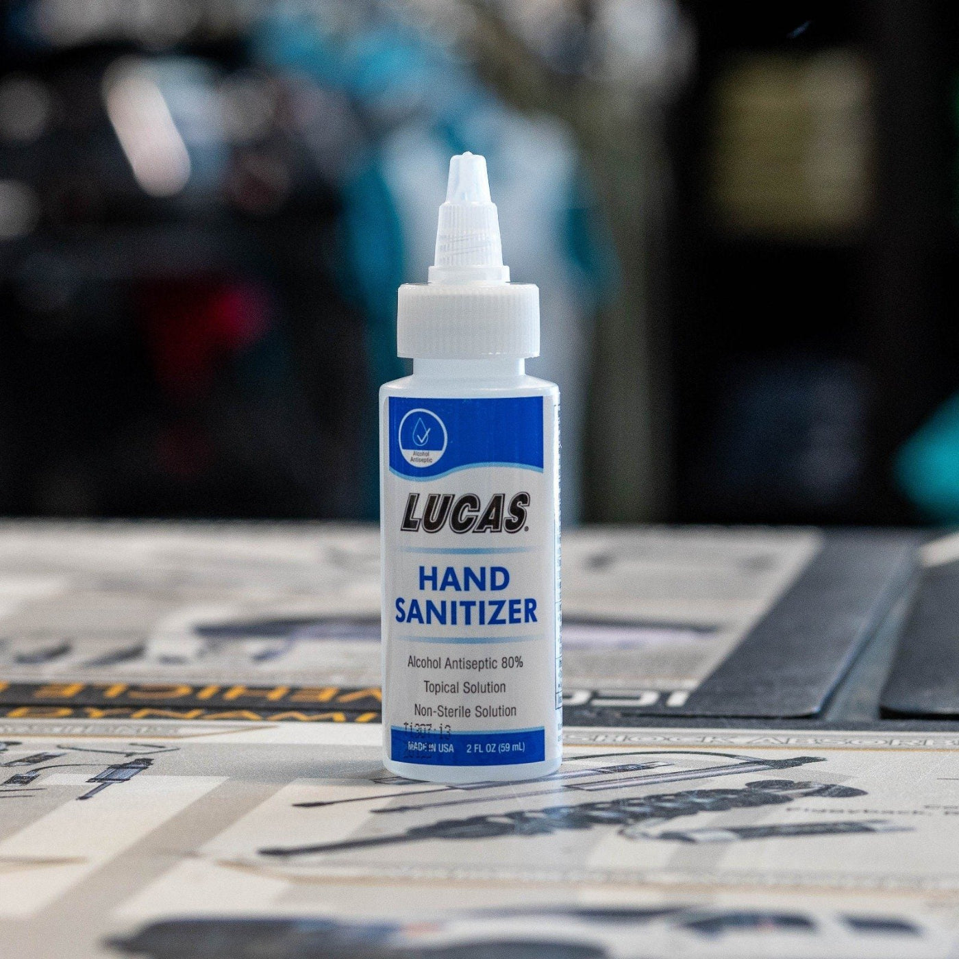 Lucas Oil Hand Sanitizer 1/2 oz Oils and Grease Lucas Oil display