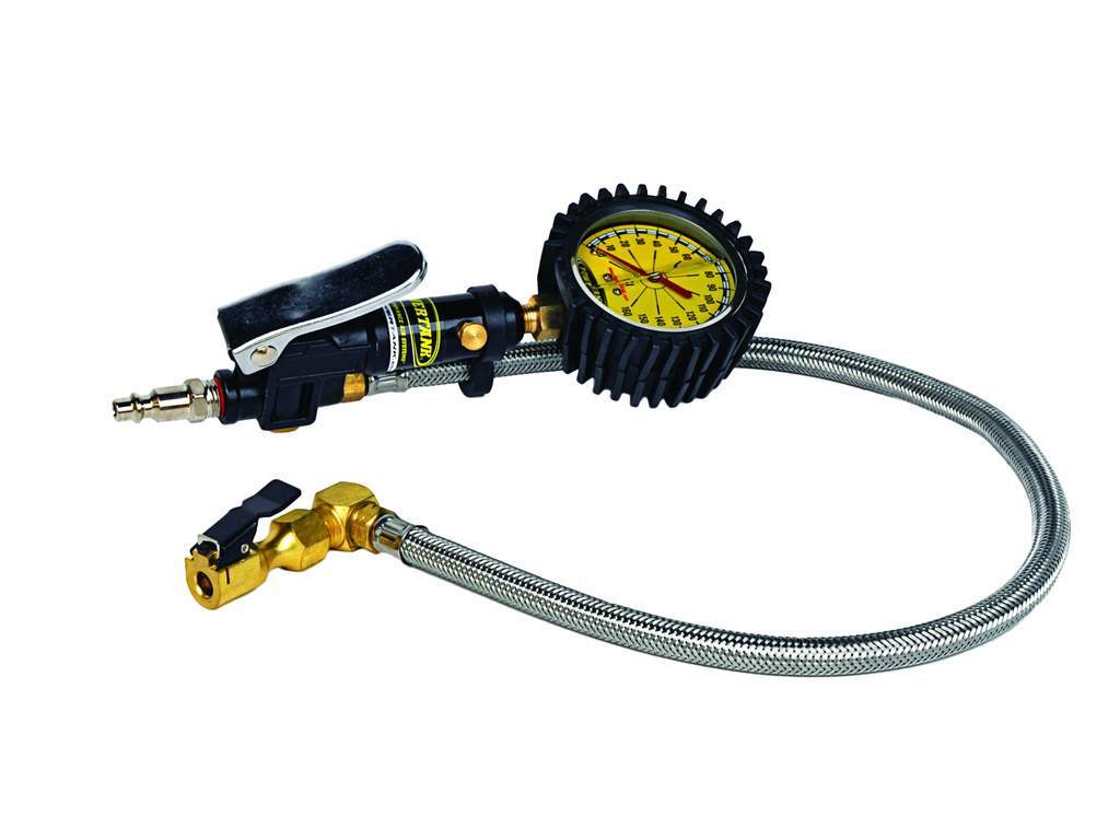 Power Tank Long Haul 0-160 PSI Liquid Analog Tire Inflator PowerTank display