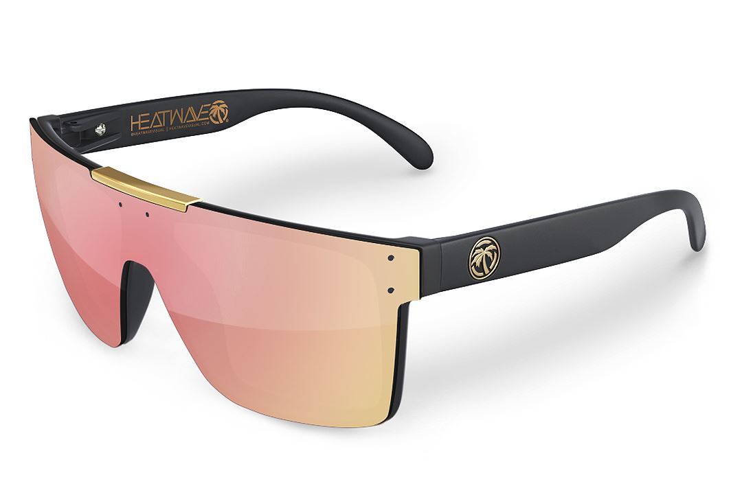 Quatro Series Rose Gold Sunglasses-Polarized Sunglasses Heatwave