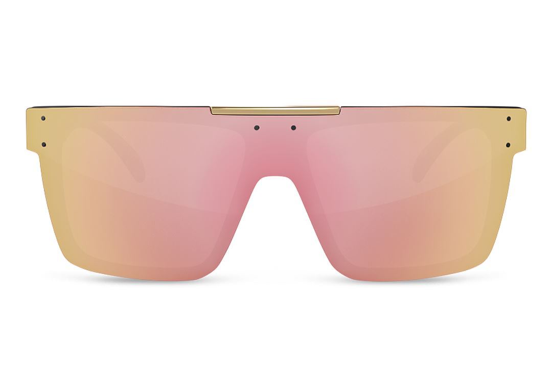 Quatro Series Rose Gold Sunglasses-Polarized Heatwave