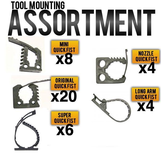 Quick Fist Tool Mounting Assortment Kit Quick Fist Clamps parts