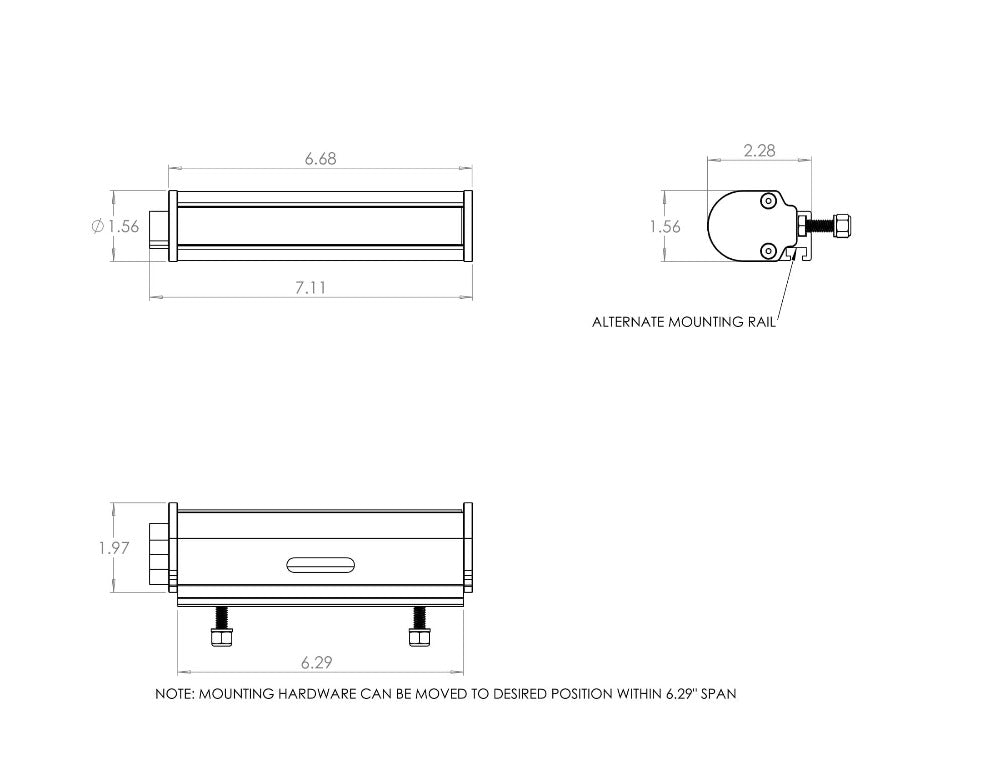 Rear Tail Light-Mini (RTL-M) Light Bar Lighting Baja Designs Diagram of Design 