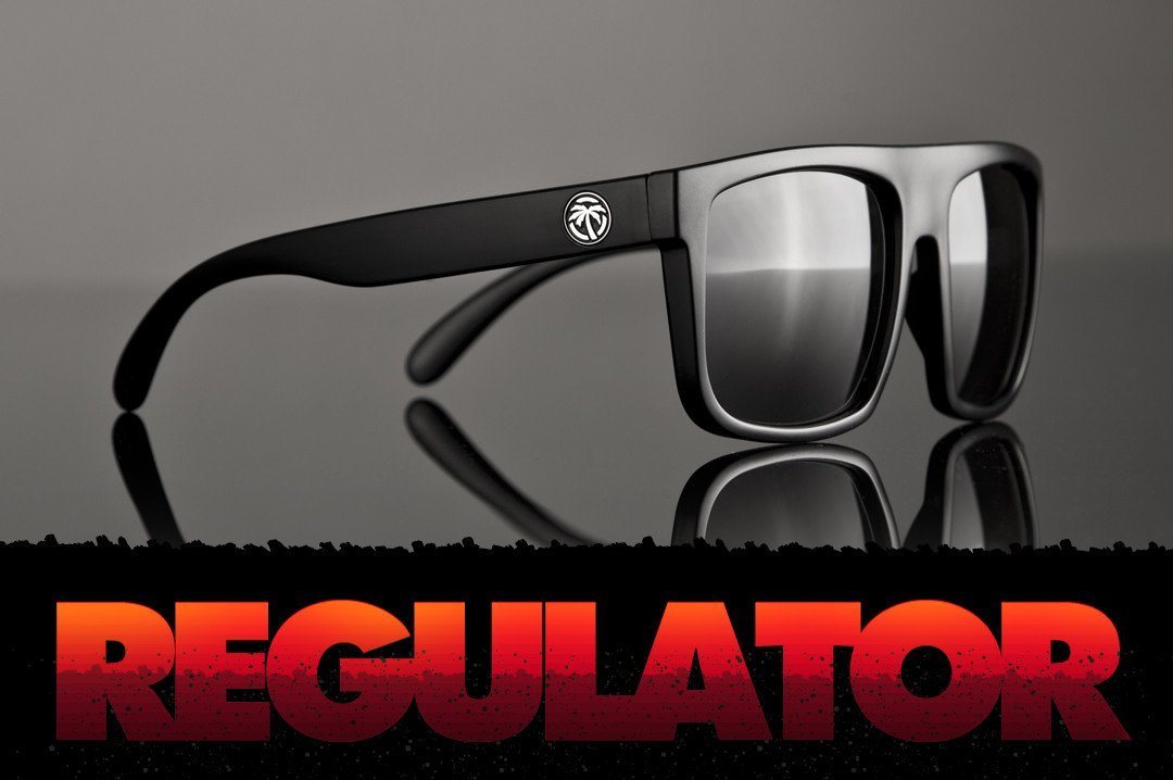 Regulator Series Black Frame Sunglasses Heatwave Black Lens 