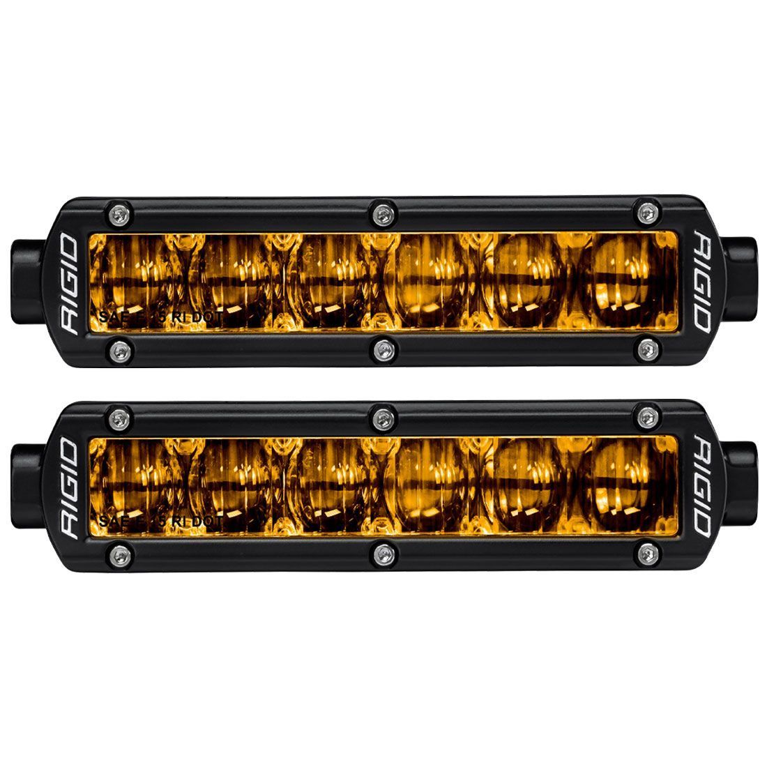 SAE Compliant 6" SR-Series LED Light Bar (Pair) Lighting Rigid Industries Amber (J583 DOT) 