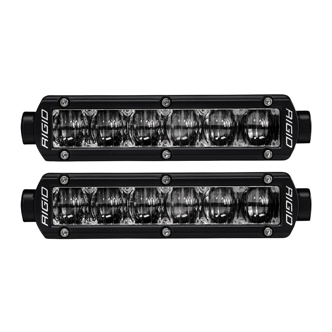 SAE Compliant 6" SR-Series LED Light Bar (Pair) Lighting Rigid Industries Clear 
