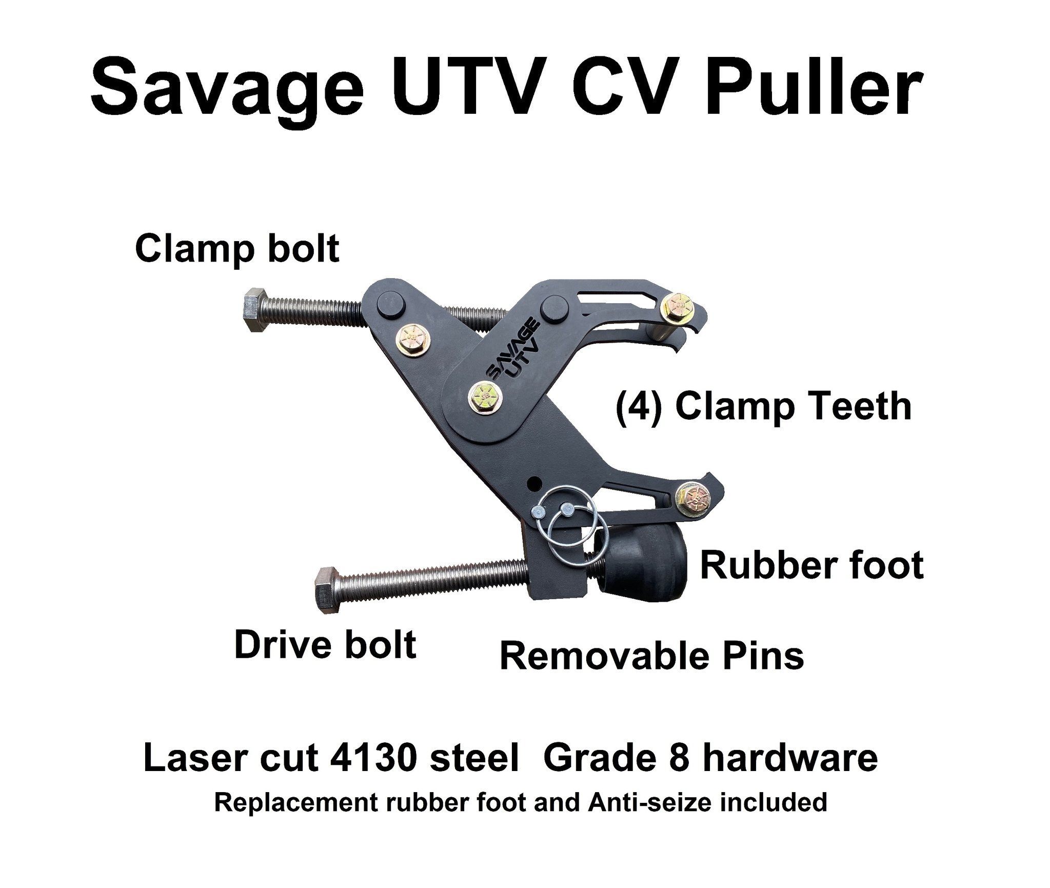 CV Puller Trail Gear Savage UTV display description