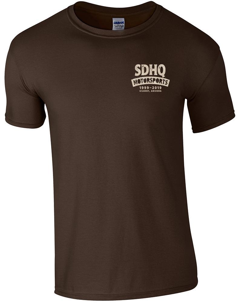 SDHQ Motorsports 20 Year Anniversary Brown Men's T-Shirt Apparel SDHQ Off Road 