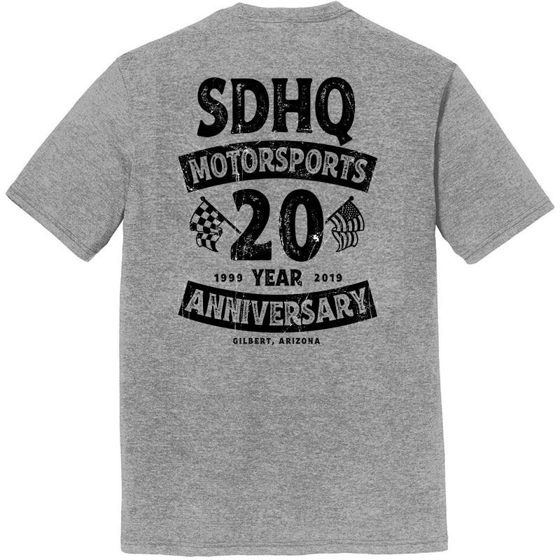 SDHQ Motorsports 20 Year Anniversary Grey Men's T-Shirt Apparel SDHQ Off Road 