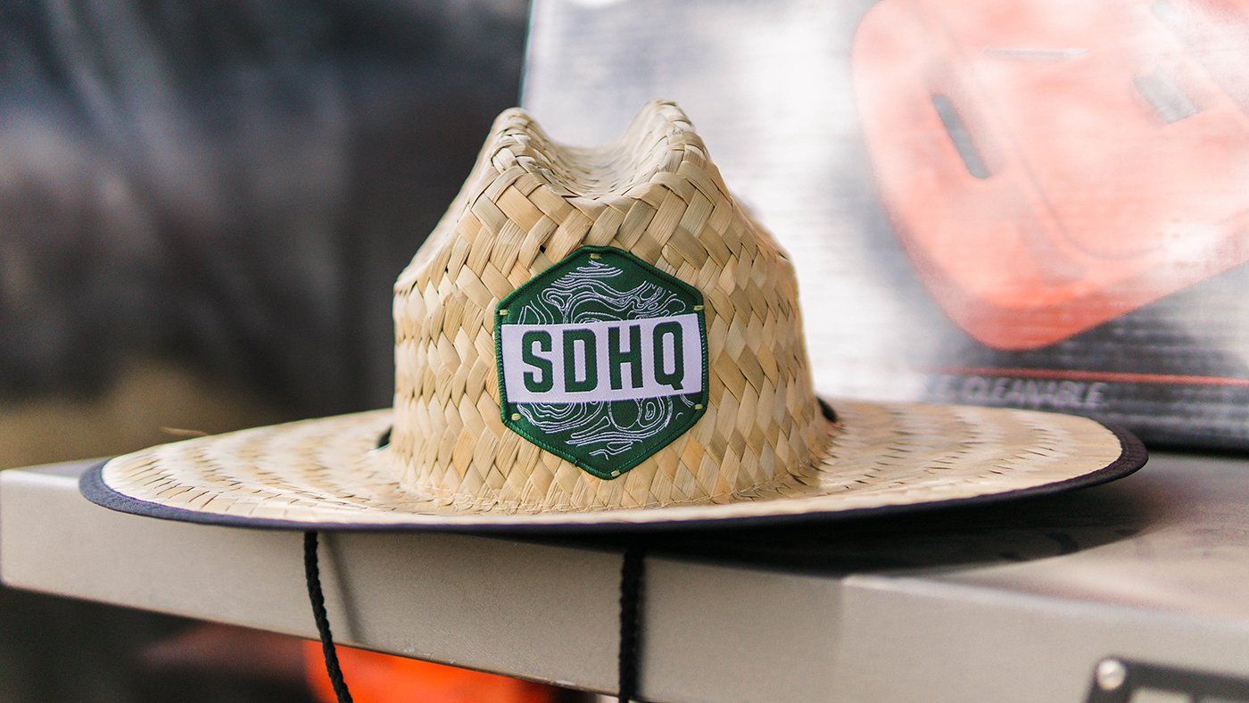SDHQ Straw Shade Hat - Topographical Patch Apparel SDHQ Off Road