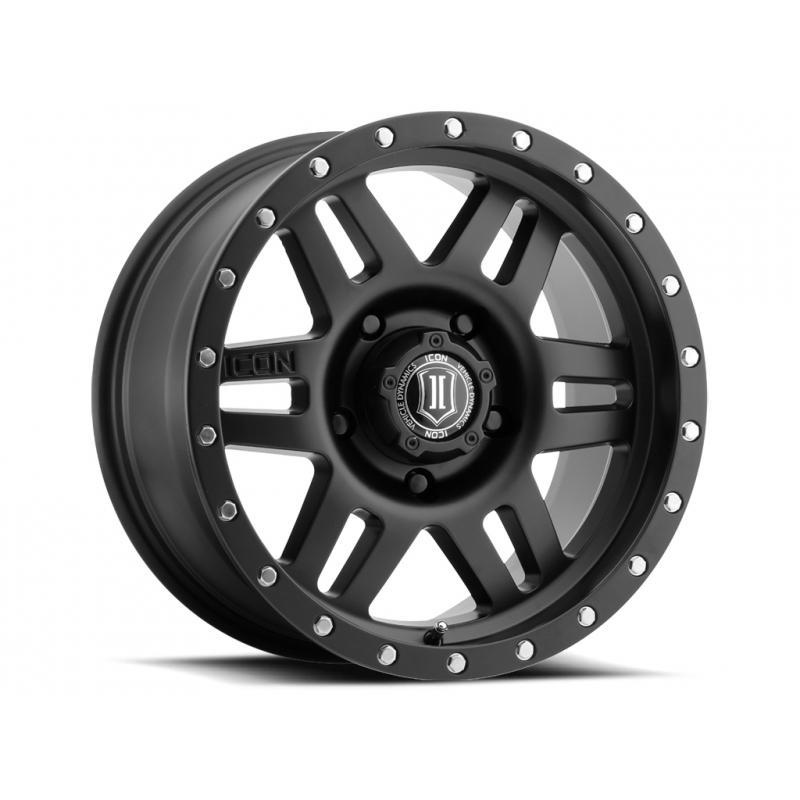 Six Speed 17" Wheel Icon Alloys Satin Black Finish display