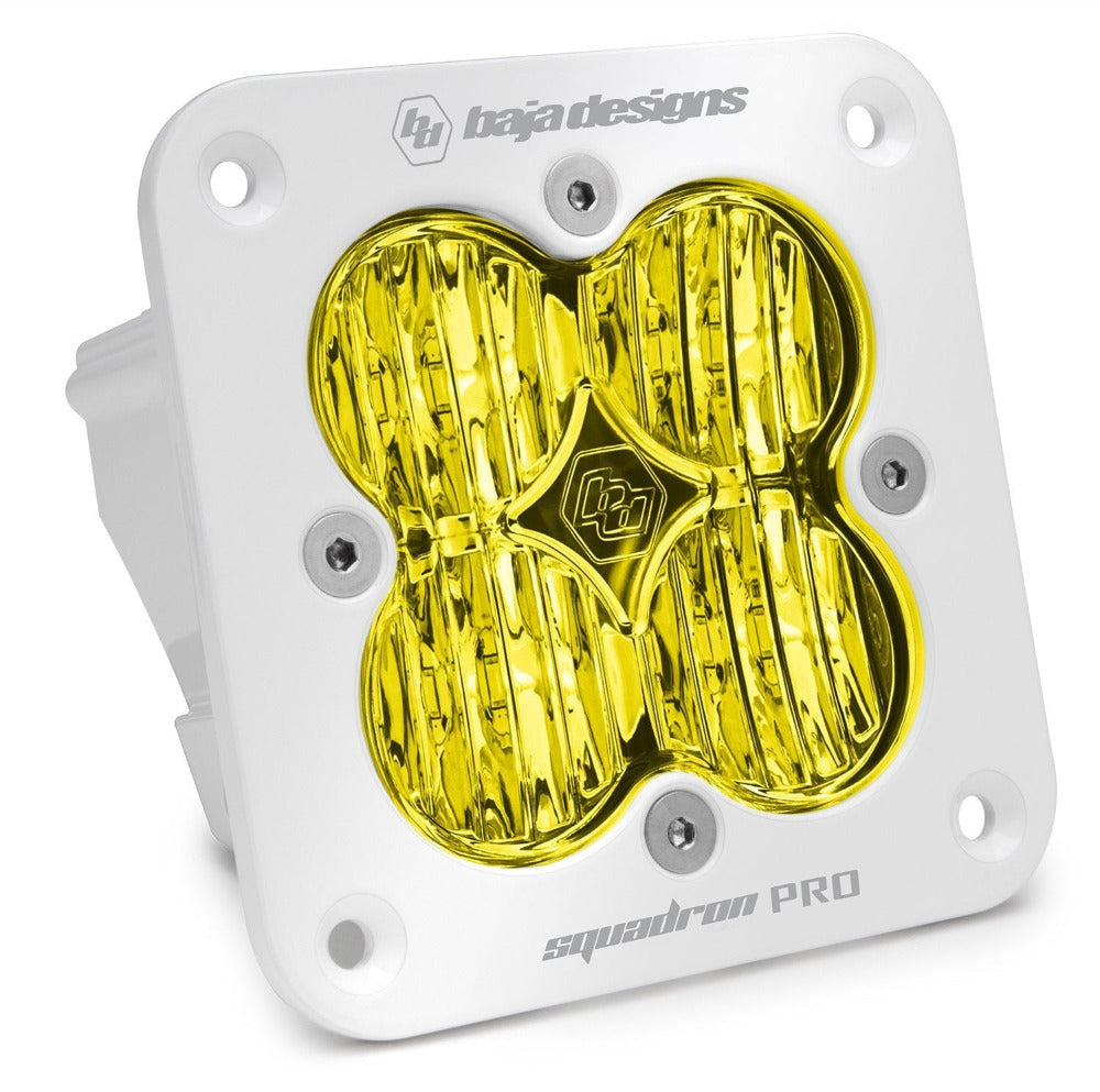 Squadron Pro Series Flush Mount LED Lighting Baja Designs White Amber Wide Cornering Display 