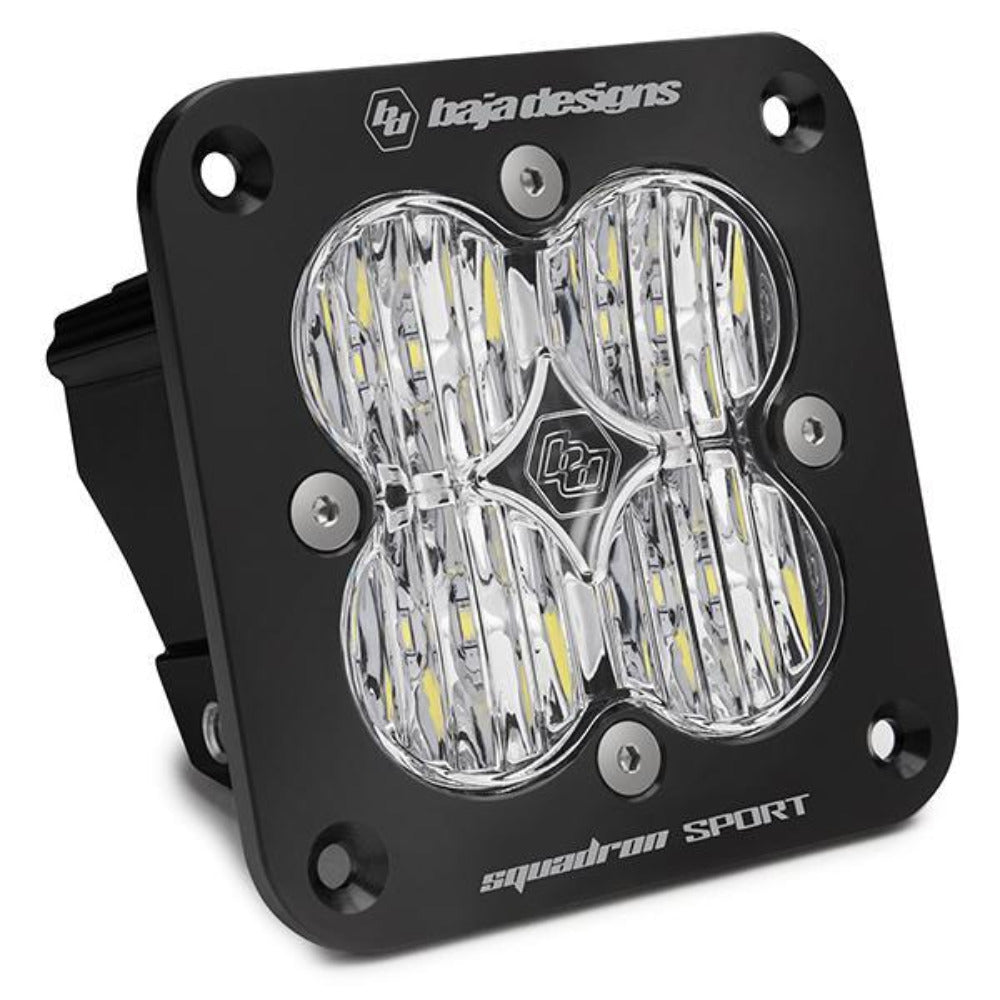 Squadron Sport LED Light Flush Mount Lighting Baja Designs Black Clear Wide Cornering Display 