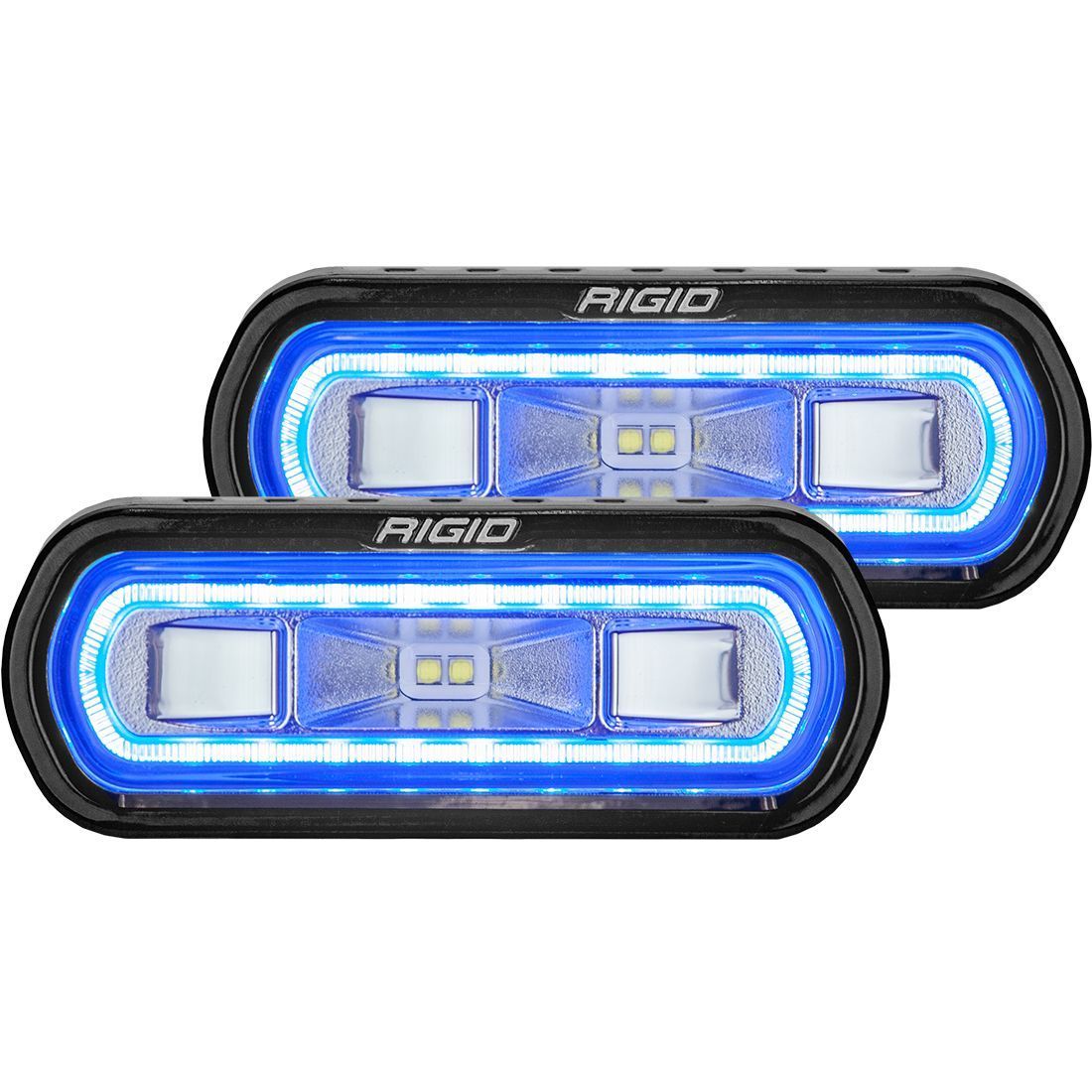 SR-L Series Off Road Spreader Pod Blue Halo | Pair Lighting Rigid Industries Surface Mount 