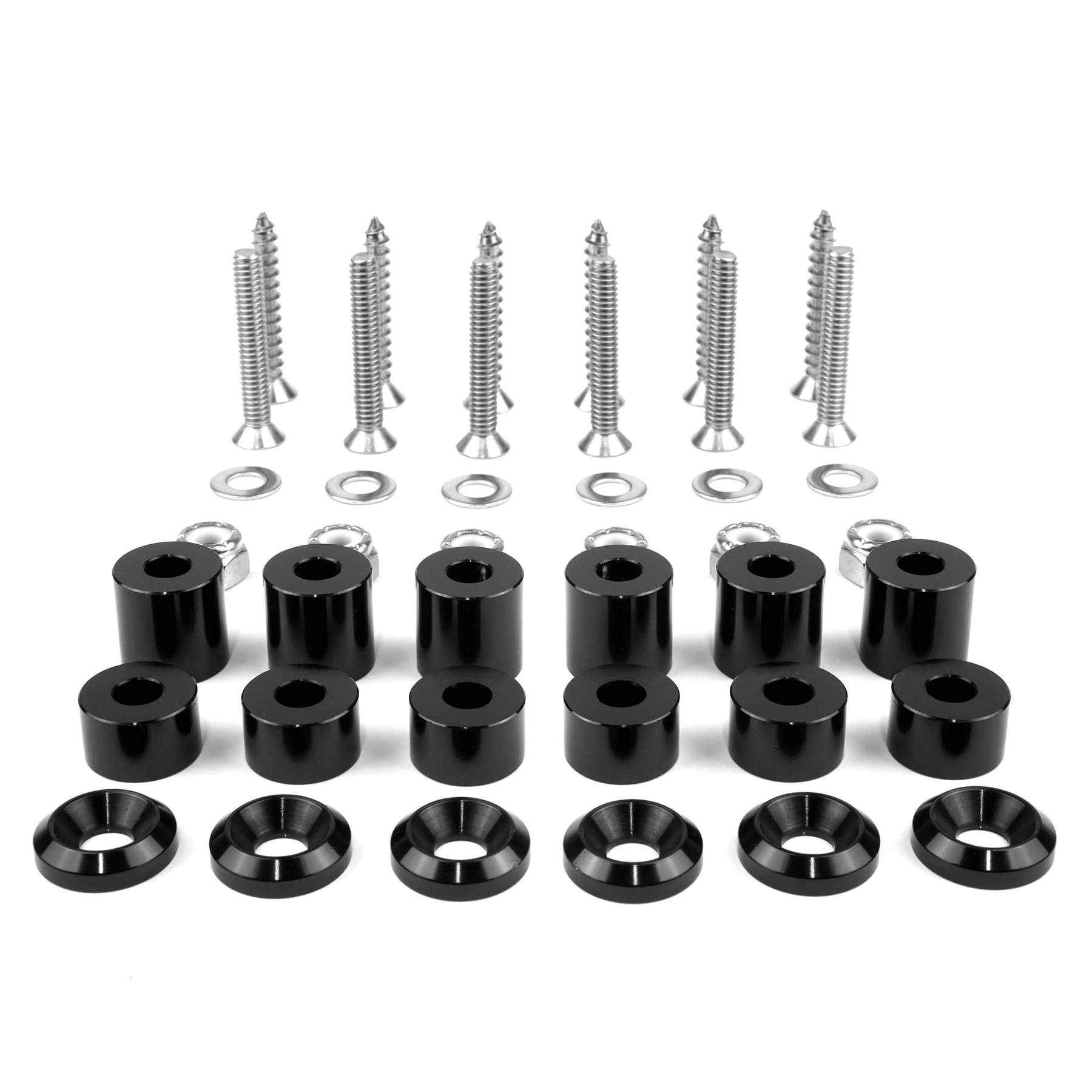 Tech Plate - 42pc Tech Plate Mounting Black Hardware Kit Tech Plate BuiltRight Industries parts