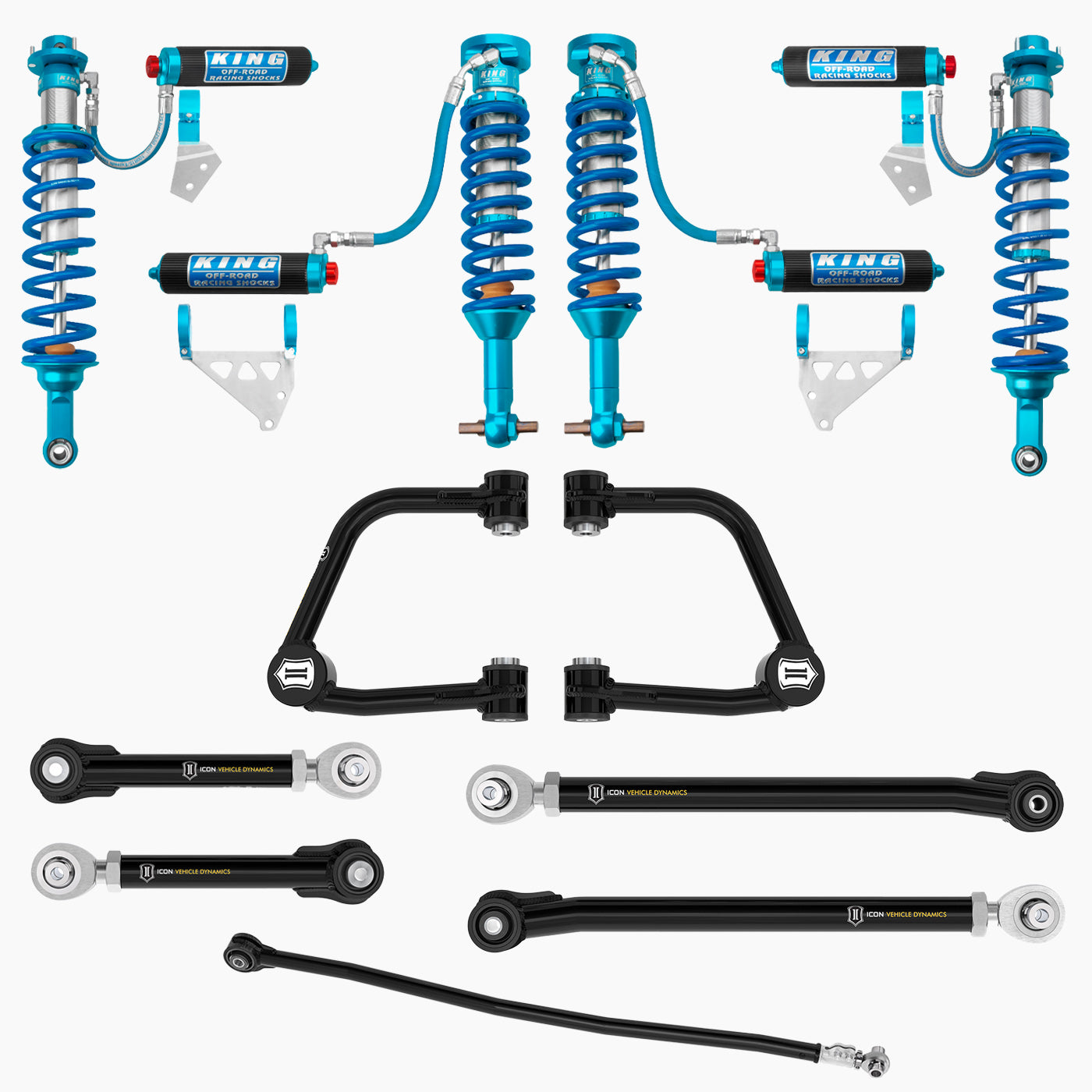 Ford Bronco King 2.5 Finned RR Coilovers w/ Upper Arms & Trailing Arm Combo Kit