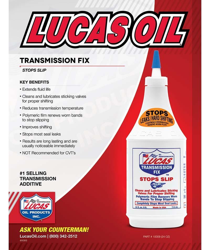 Transmission Fix Fluid Oils and Grease Lucas Oil description