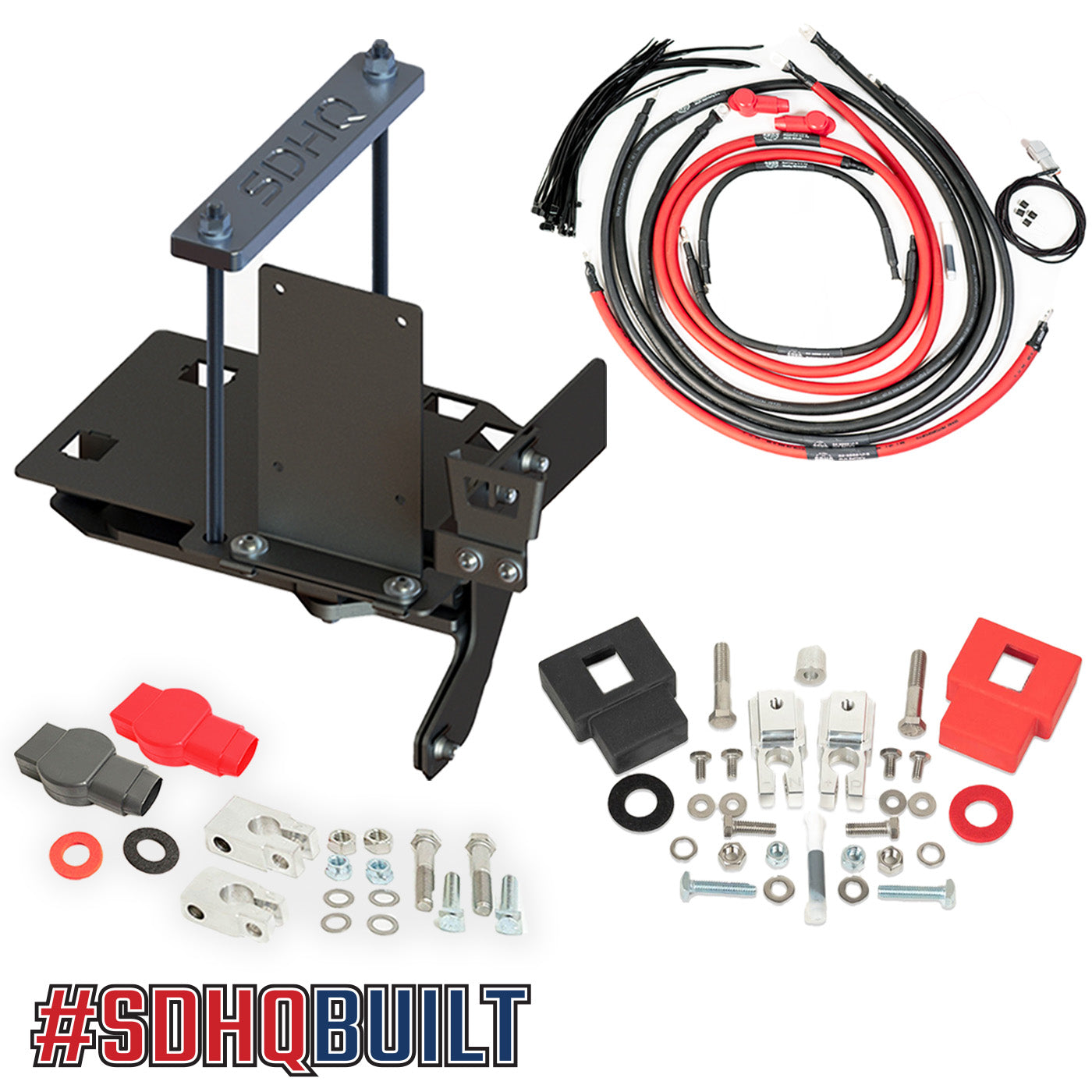 '07-21 Toyota Tundra SDHQ Built "Build your Own" Dual Battery Kit display of included components
