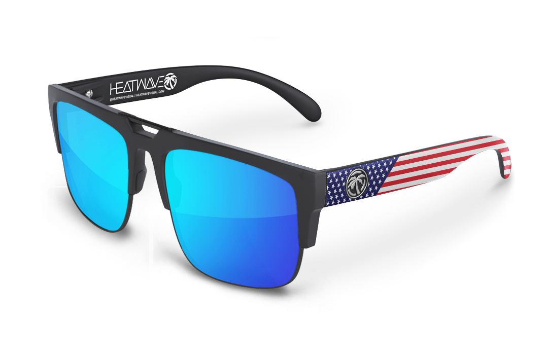 USA Interceptor Series Stars and Stripes Sunglasses Heatwave 