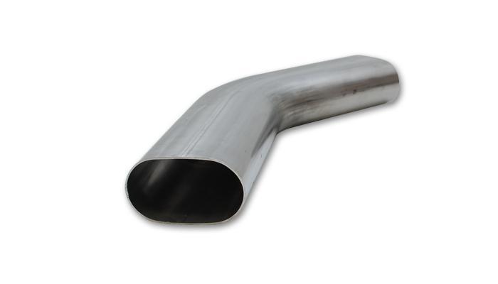 304 Stainless Steel Oval Mandrel Bends - Horizontal Plane Fabrication Vibrant Performance 45° 2.20" x 3.45" display