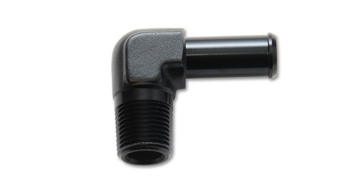 Vibrant Male NPT to Hose Barb Adapters Fabrication Vibrant Performance 90 Degrees 1/8" to 1/4" 